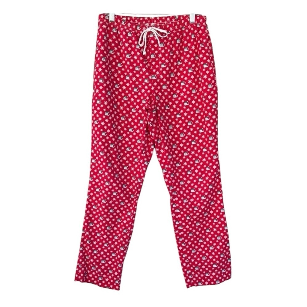 Vineyard Vines Winter Whale Red and White Pajama Pants Size Small
